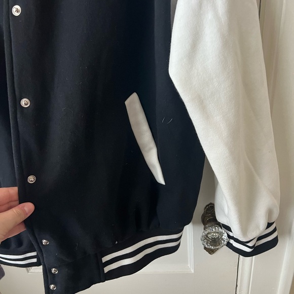 Black & White Classic Varsity Jacket - Picture 3 of 8